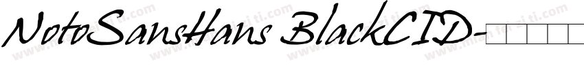 NotoSansHans BlackCID字体转换
